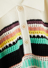 Chloé - Crochet-knit wool polo sweater - White - XS