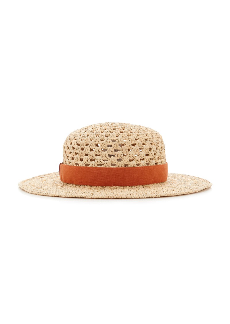 Chloé - Crocheted Raffia Hat - Neutral - M - Moda Operandi