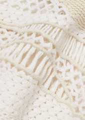 Chloé - Crocheted wool and silk-blend tank - White - M