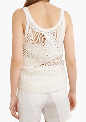 Chloé - Crocheted wool and silk-blend tank - White - M