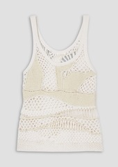 Chloé - Crocheted wool and silk-blend tank - White - M