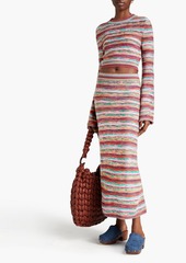 Chloé - Cropped striped wool and cashmere-blend sweater - Multicolor - S