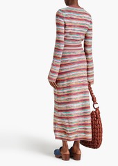 Chloé - Cropped striped wool and cashmere-blend sweater - Multicolor - M