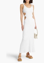 Chloé - Cutout crinkled silk-blend maxi dress - White - S