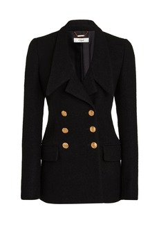 Chloé - Double-Breasted Wool-Blend Jacket - Black - FR 34 - Moda Operandi