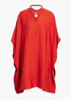 Chloé - Embellished draped silk mini dress - Red - FR 36