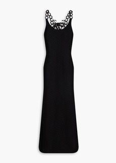 Chloé - Embellished pointelle-knit wool maxi dress - Black - XS