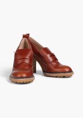 Chloé - Franne perforated leather loafers - Brown - EU 35