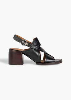 Chloé - Gaile leather slingback sandals - Black - EU 37