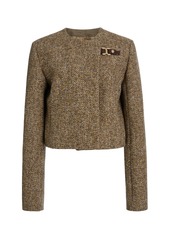 Chloé - Heavy Wool-Cotton Tweed Mouline Jacket - Multi - FR 38 - Moda Operandi