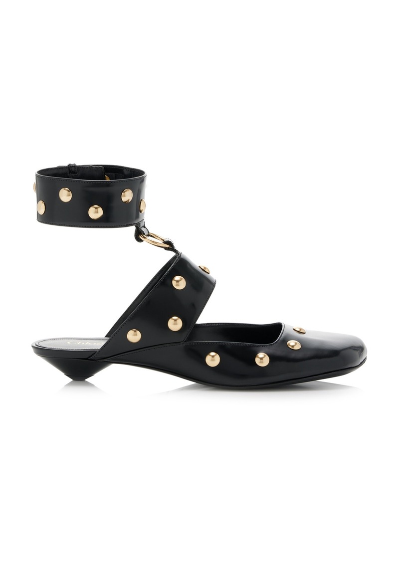 Chloé - Jade Studded Leather Sandals - Black - IT 36 - Moda Operandi