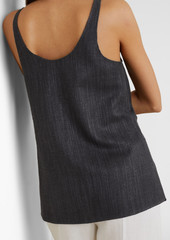 Chloé - Lace-up silk-blend canvas tank - Black - FR 36