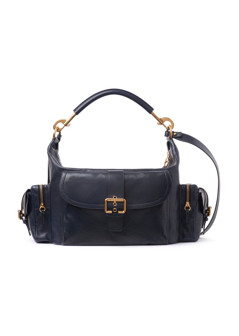 Chloé - Large Leather Camera Shoulder Bag - Blue - OS - Moda Operandi