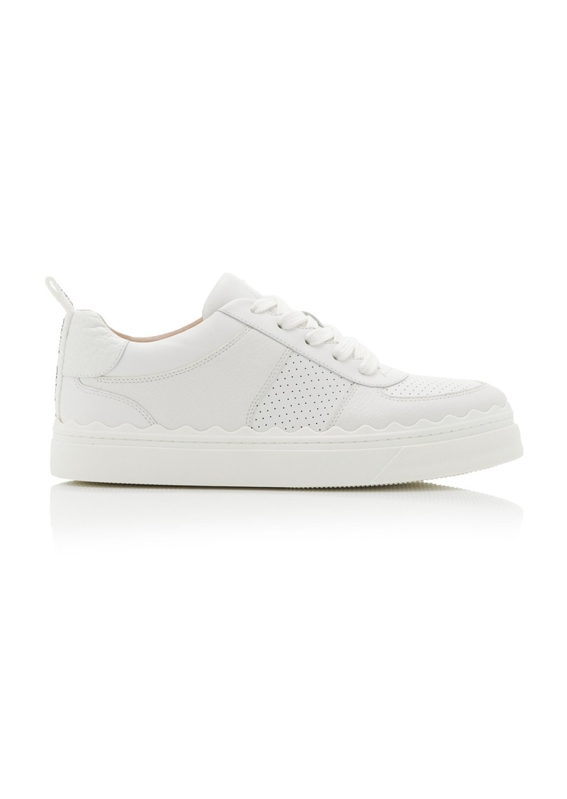 Chloé - Lauren Leather Sneakers - White - IT 38 - Moda Operandi