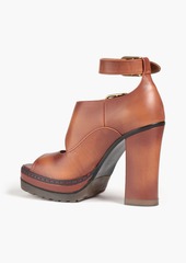 Chloé - Daisy leather platform sandals - Brown - EU 41