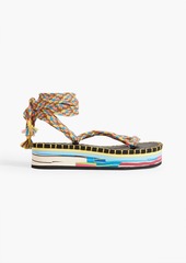 Chloé - Lou braided cord platform sandals - Multicolor - EU 35
