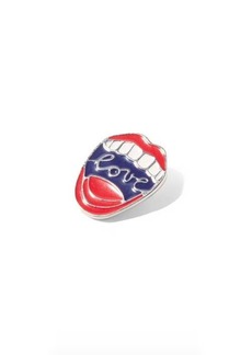 Chloé - Love Lips Lacquered Pin - Womens - Red Multi