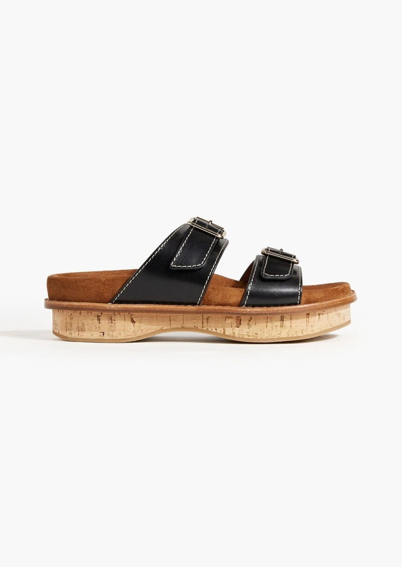 Chloé - Marah buckled leather platform sandals - Black - EU 41