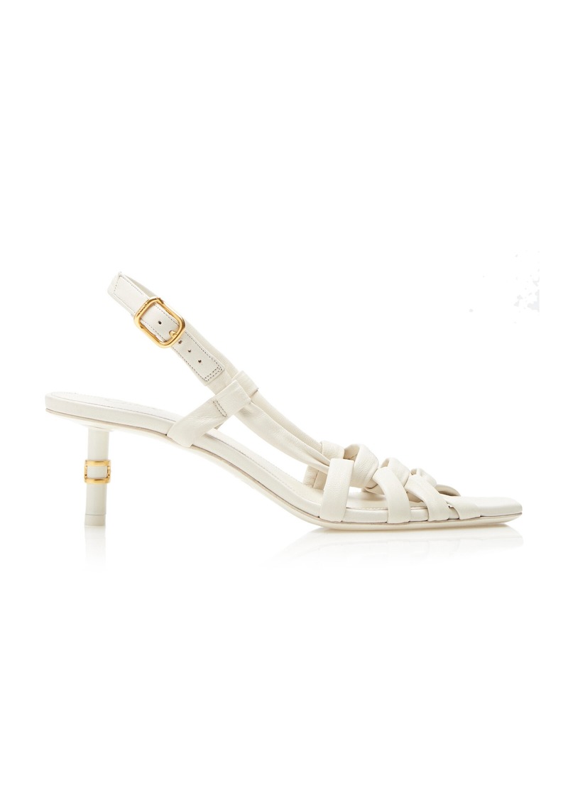 Chloé - Marcie Leather Sandals - White - IT 36 - Moda Operandi