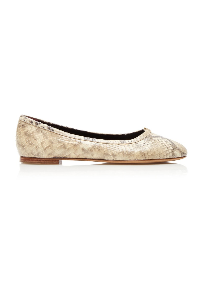 Chloé - Marcie Snake-Print Leather Flats - Animal - IT 36 - Moda Operandi