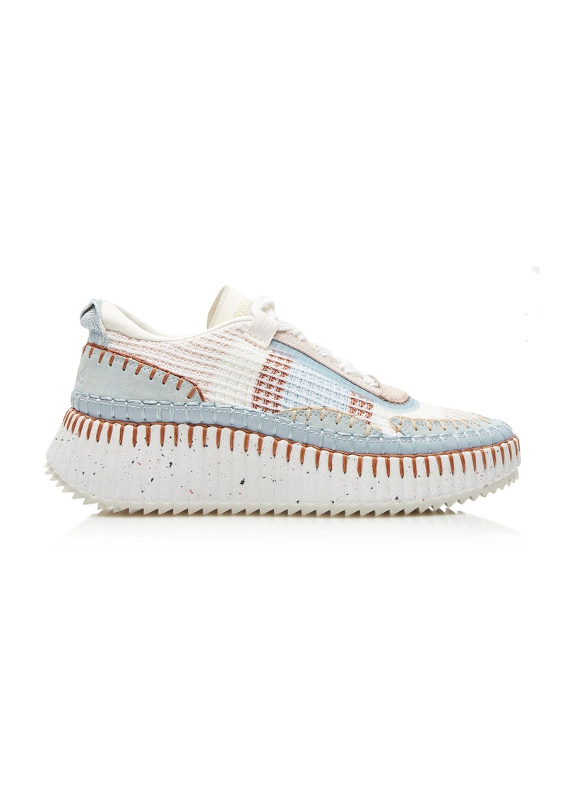 Chloé - Nama Mesh Platform Sneakers - Blue - IT 36 - Moda Operandi