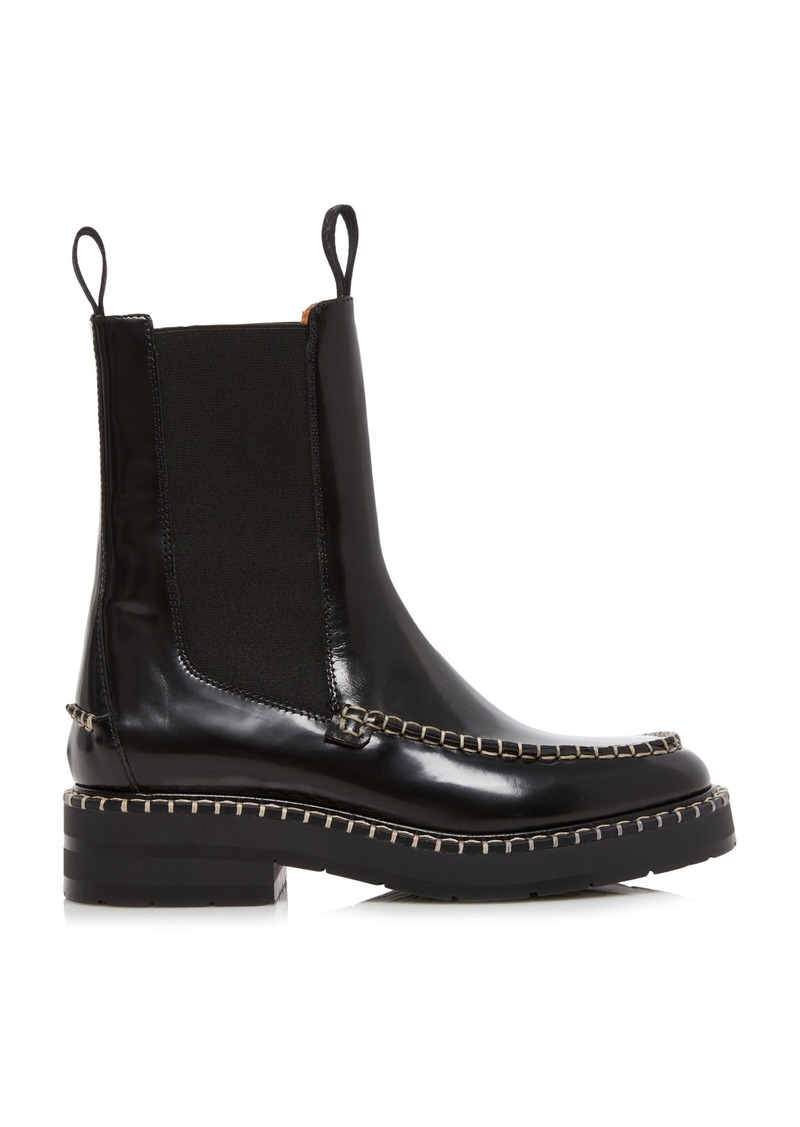 Chloé - Noua Leather Ankle Boots - Black - IT 40 - Moda Operandi