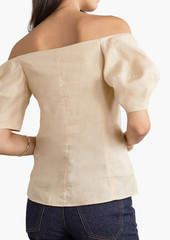 Chloé - Off-the-shoulder linen blouse - Neutral - FR 34
