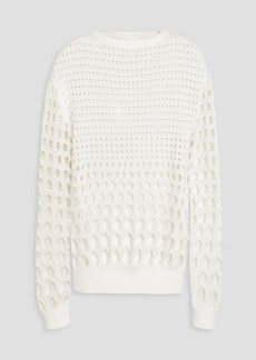 Chloé - Open-knit silk sweater - White - XS