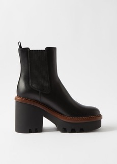 Chloé - Owena Leather Chelsea Boots - Womens - Black
