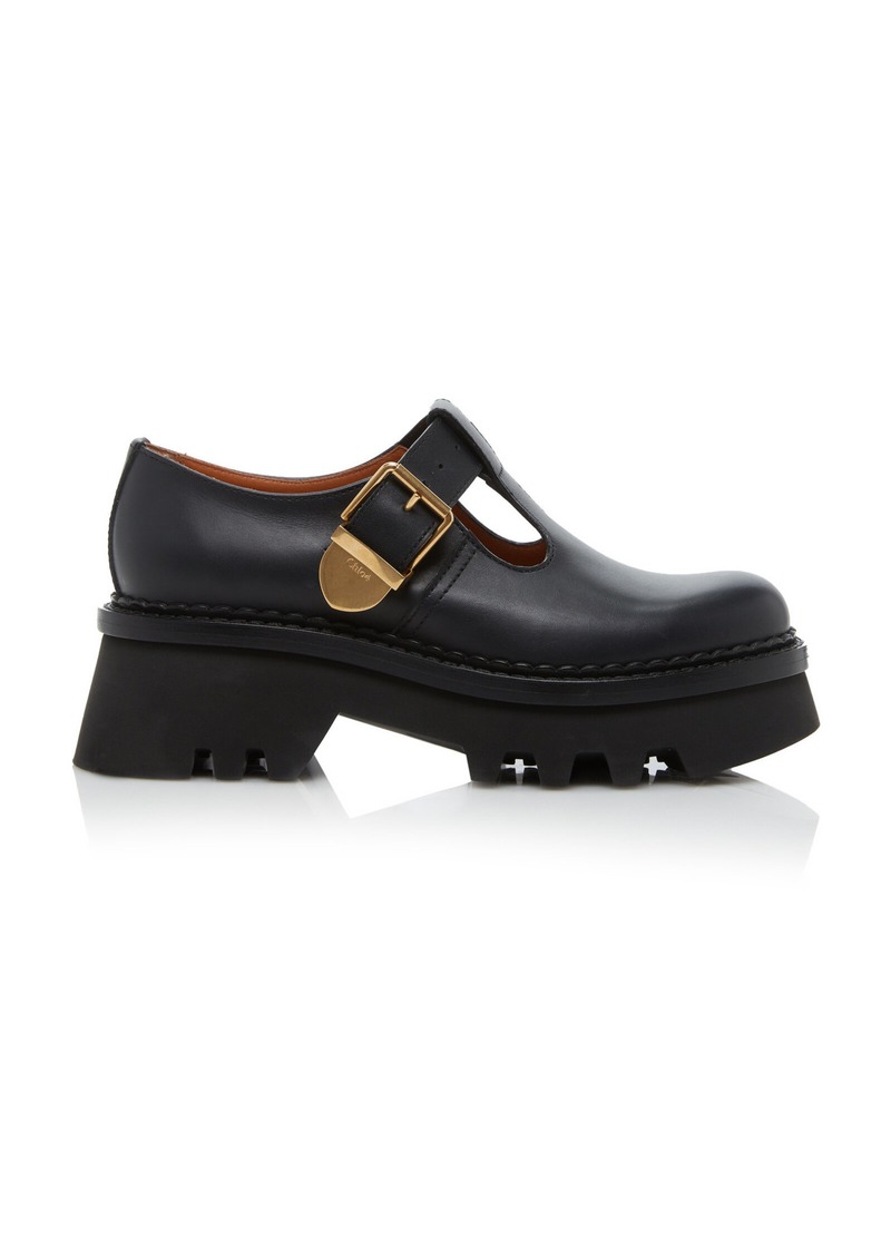 Chloé - Owena Leather Loafers - Black - IT 38.5 - Moda Operandi