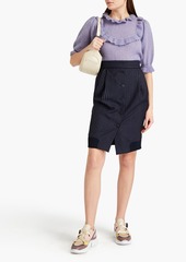Chloé - Pleated pinstriped wool skirt - Blue - FR 34