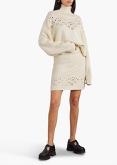 Chloé - Pointelle-knit wool mini skirt - White - M