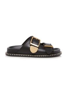 Chloé - Rebecca Leather Slide Sandals - Black - IT 40 - Moda Operandi