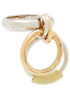 Chloé - Reese burnished gold and silver-tone ring - Metallic - 52 mm