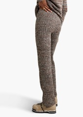 Chloé - Ribbed cashmere and wool-blend straight-leg pants - Brown - S