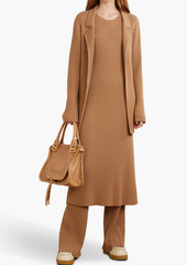 Chloé - Ribbed wool and cashmere-blend cardigan - Brown - M