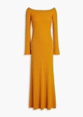 Chloé - Ribbed wool and cashmere-blend maxi dress - Yellow - L