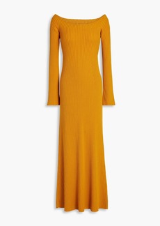Chloé - Ribbed wool and cashmere-blend maxi dress - Yellow - L