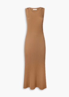 Chloé - Ribbed wool and cashmere-blend midi dress - Brown - S