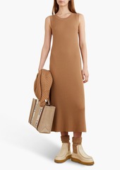 Chloé - Ribbed wool and cashmere-blend midi dress - Brown - S