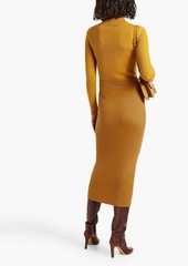 Chloé - Ribbed wool and cashmere-blend midi skirt - Yellow - XS