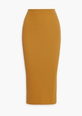 Chloé - Ribbed wool and cashmere-blend midi skirt - Yellow - XS