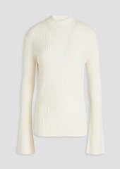 Chloé - Ribbed wool and cashmere-blend turtleneck sweater - White - S