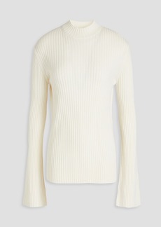 Chloé - Ribbed wool and cashmere-blend turtleneck sweater - White - XL