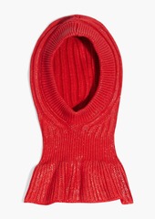 Chloé - Ribbed wool-blend balaclava - Red - ONESIZE