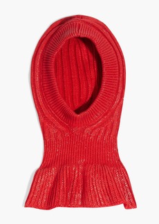 Chloé - Ribbed wool-blend balaclava - Red - ONESIZE