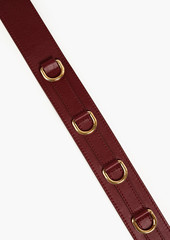 Chloé - Ring-embellished leather bag strap - Purple - OneSize