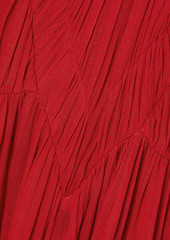 Chloé - Ruffled wool-crepe maxi dress - Red - FR 38