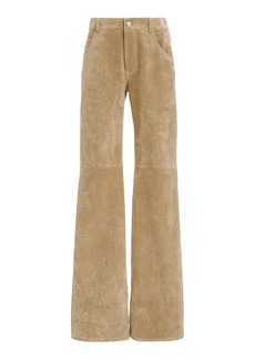 Chloé - Soft Crosta Leather Pants - Neutral - FR 42 - Moda Operandi