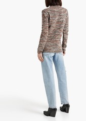 Chloé - Space-dyed cashmere and wool-blend turtleneck sweater - Brown - S